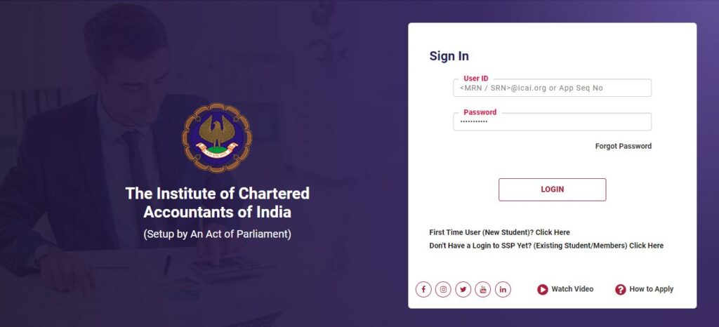 icai-ssp-portal-login-articleship-registration-2022-eservices-icai