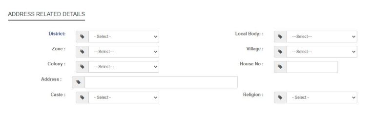 adress register on samagra portal