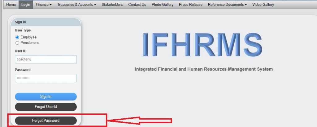 karuvoolam forgot password page