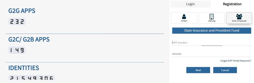 govt employee registration