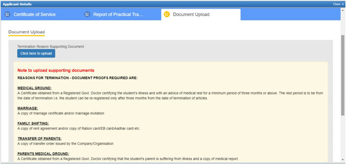 Articleship Termination submission