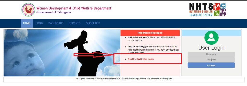 nht telangana dwo login