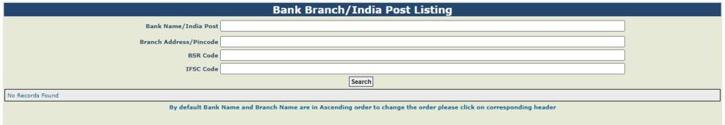 view bank branch at pfms portal