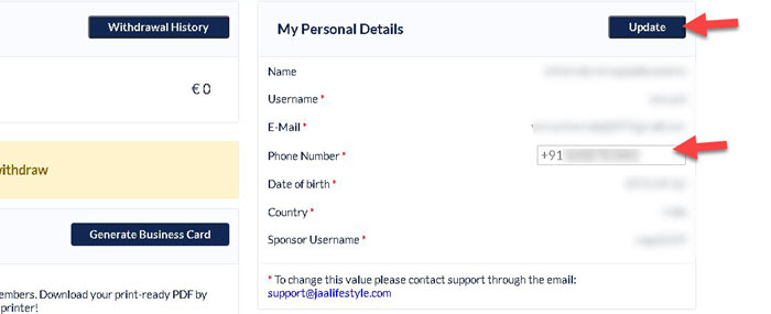 Jaalifestyle-mobile-number-update