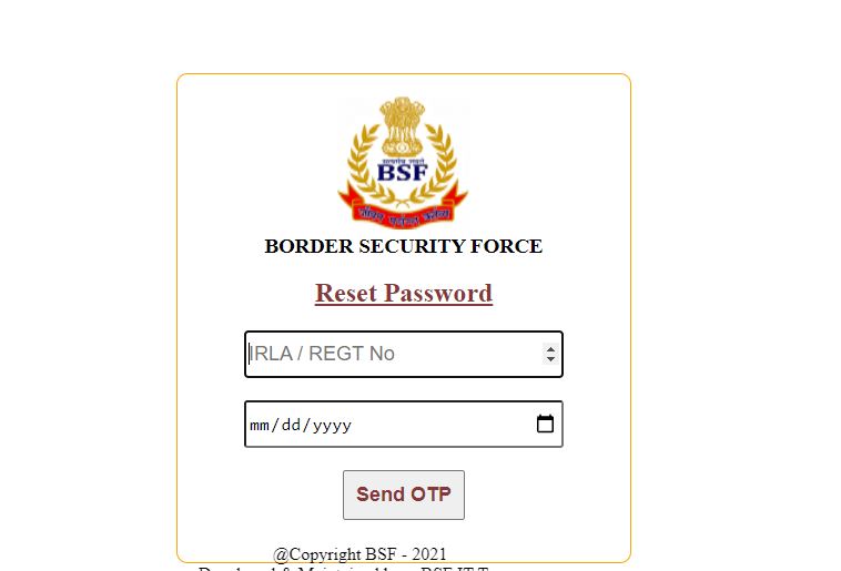 bsf salaryslip forgot password