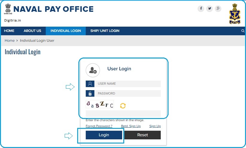 naval pay office login