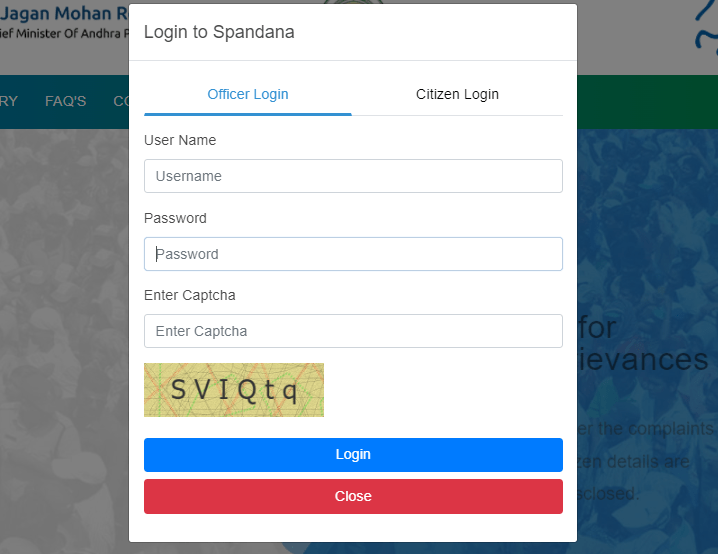 Officer Spandana Login