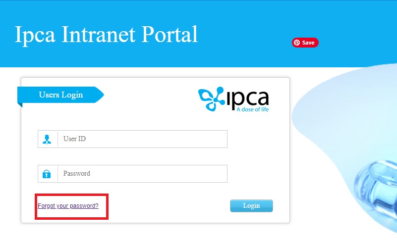 hrms ipca forget password