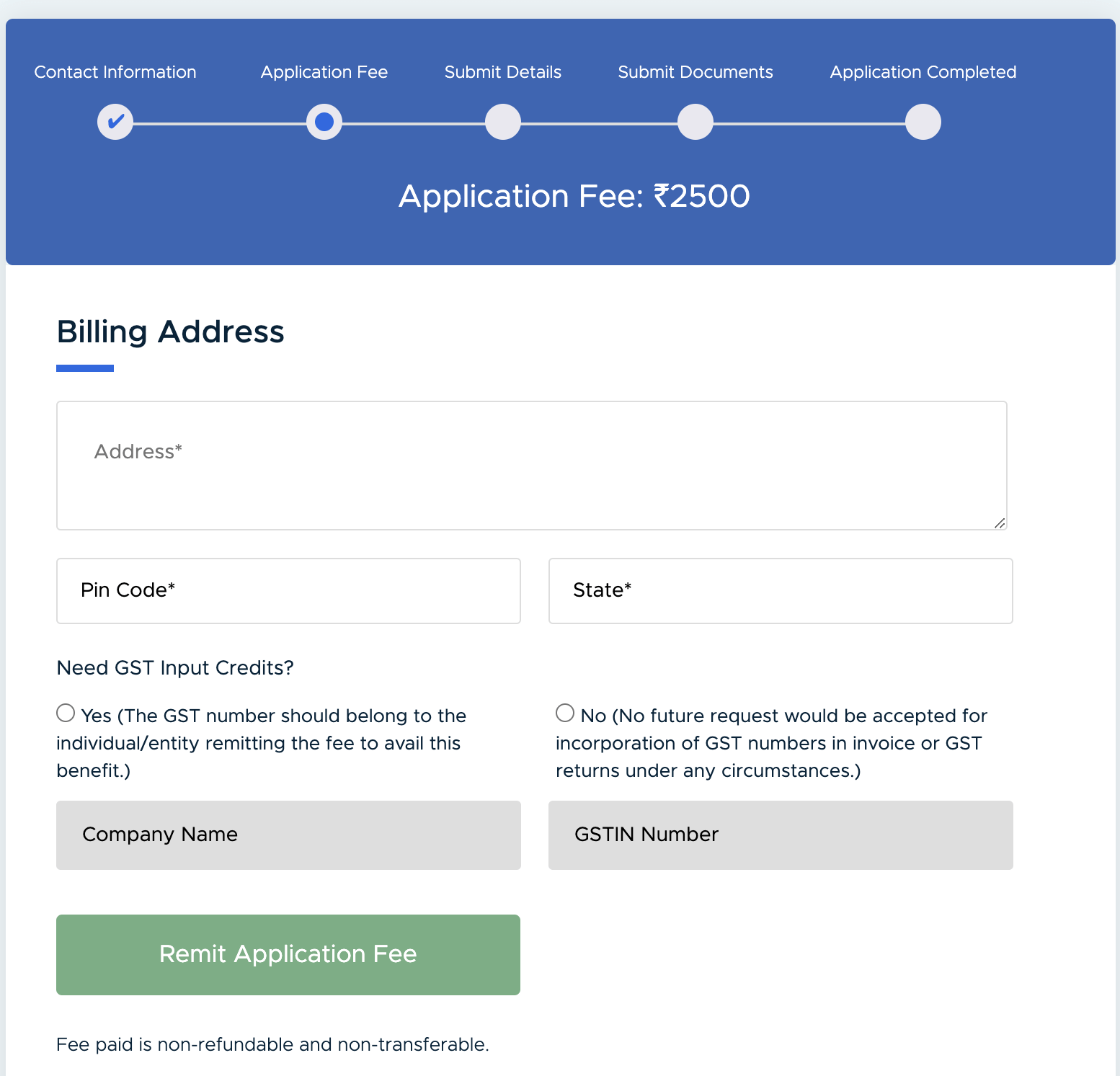 EPGM IIM Calcutta Application Fees
